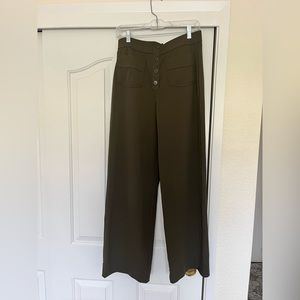 Halara Wide Leg Forest Green Pants, Large